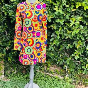 Colorful Geometric Pattern Dress